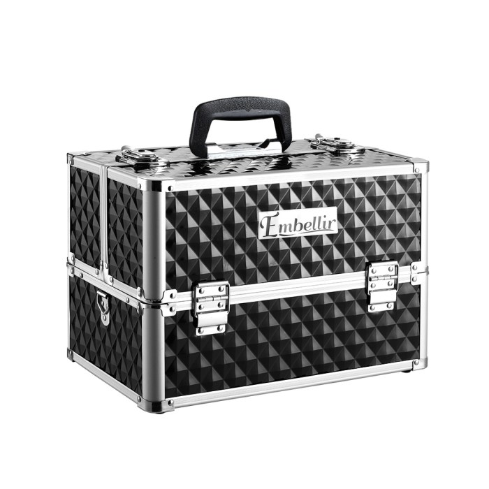 Embellir Portable Cosmetic Beauty Makeup Case – Diamond Black Embellir Portable Cosmetic Beauty Makeup Case – Diamond Black