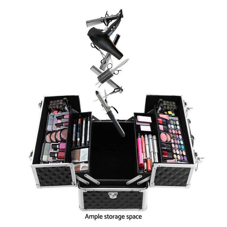 Embellir Portable Cosmetic Beauty Makeup Case – Diamond Black Embellir Portable Cosmetic Beauty Makeup Case – Diamond Black