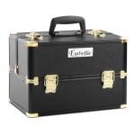 Embellir Portable Cosmetic Beauty Makeup Case – Black & Gold Embellir Portable Cosmetic Beauty Makeup Case – Black & Gold