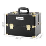 Embellir Portable Cosmetic Beauty Makeup Case – Black & Gold Embellir Portable Cosmetic Beauty Makeup Case – Black & Gold