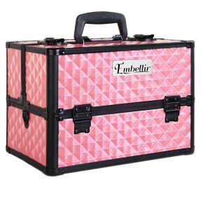Embellir Portable Cosmetic Beauty Makeup Case – Diamond Pink
