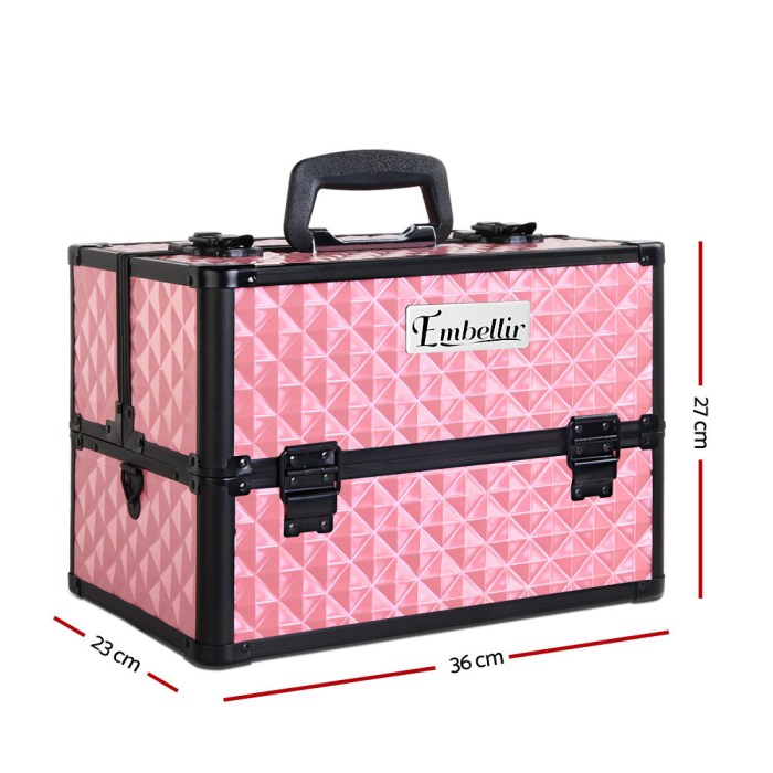 Embellir Portable Cosmetic Beauty Makeup Case – Diamond Pink Embellir Portable Cosmetic Beauty Makeup Case – Diamond Pink