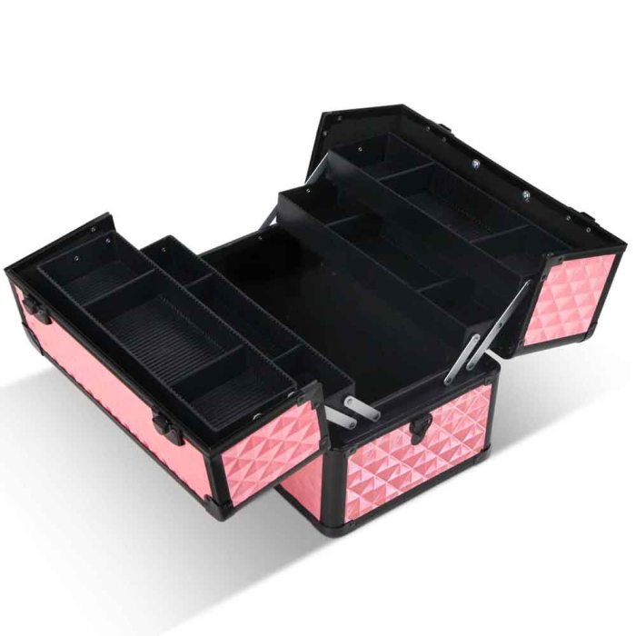 Embellir Portable Cosmetic Beauty Makeup Case – Diamond Pink Embellir Portable Cosmetic Beauty Makeup Case – Diamond Pink
