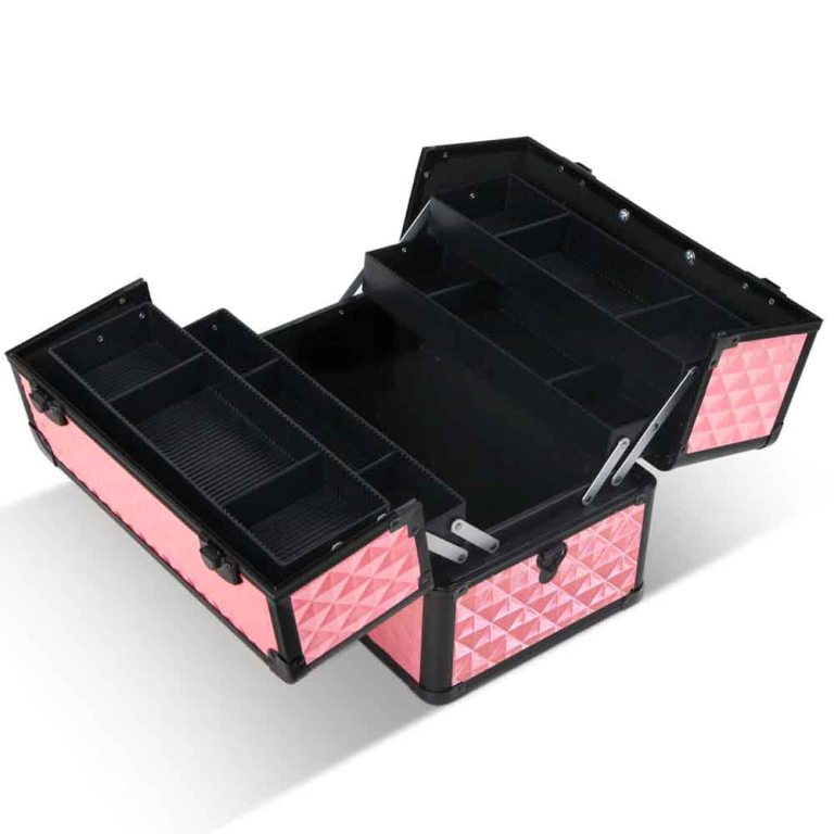 Embellir Portable Cosmetic Beauty Makeup Case – Diamond Pink Embellir Portable Cosmetic Beauty Makeup Case – Diamond Pink