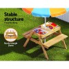 Keezi Kids Outdoor Table and Chairs Picnic Bench Umbrella Set Water Sand Pit Box Keezi Kids Outdoor Table and Chairs Picnic Bench Umbrella Set Water Sand Pit Box