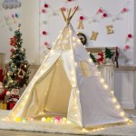 5 Poles Giant Kids Teepee Tent (Natural Canvas) 5 Poles Giant Kids Teepee Tent (Natural Canvas)