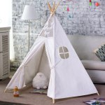 5 Poles Giant Kids Teepee Tent (Natural Canvas) 5 Poles Giant Kids Teepee Tent (Natural Canvas)