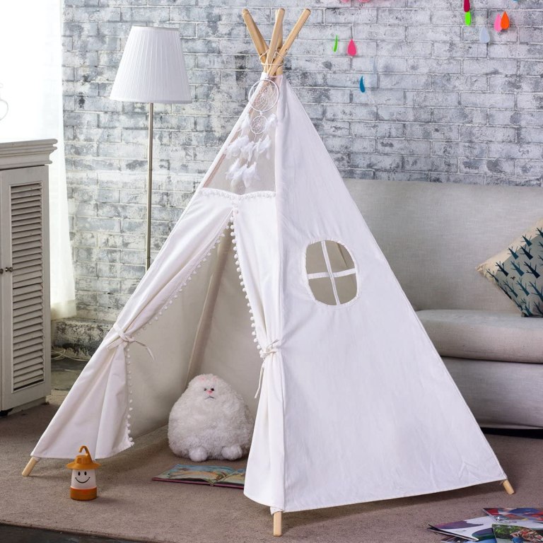 5 Poles Giant Kids Teepee Tent (Natural Canvas) 5 Poles Giant Kids Teepee Tent (Natural Canvas)