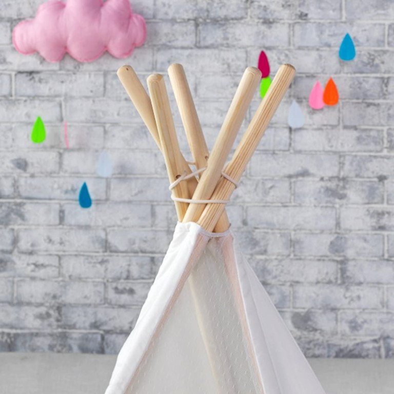 5 Poles Giant Kids Teepee Tent (Natural Canvas) 5 Poles Giant Kids Teepee Tent (Natural Canvas)