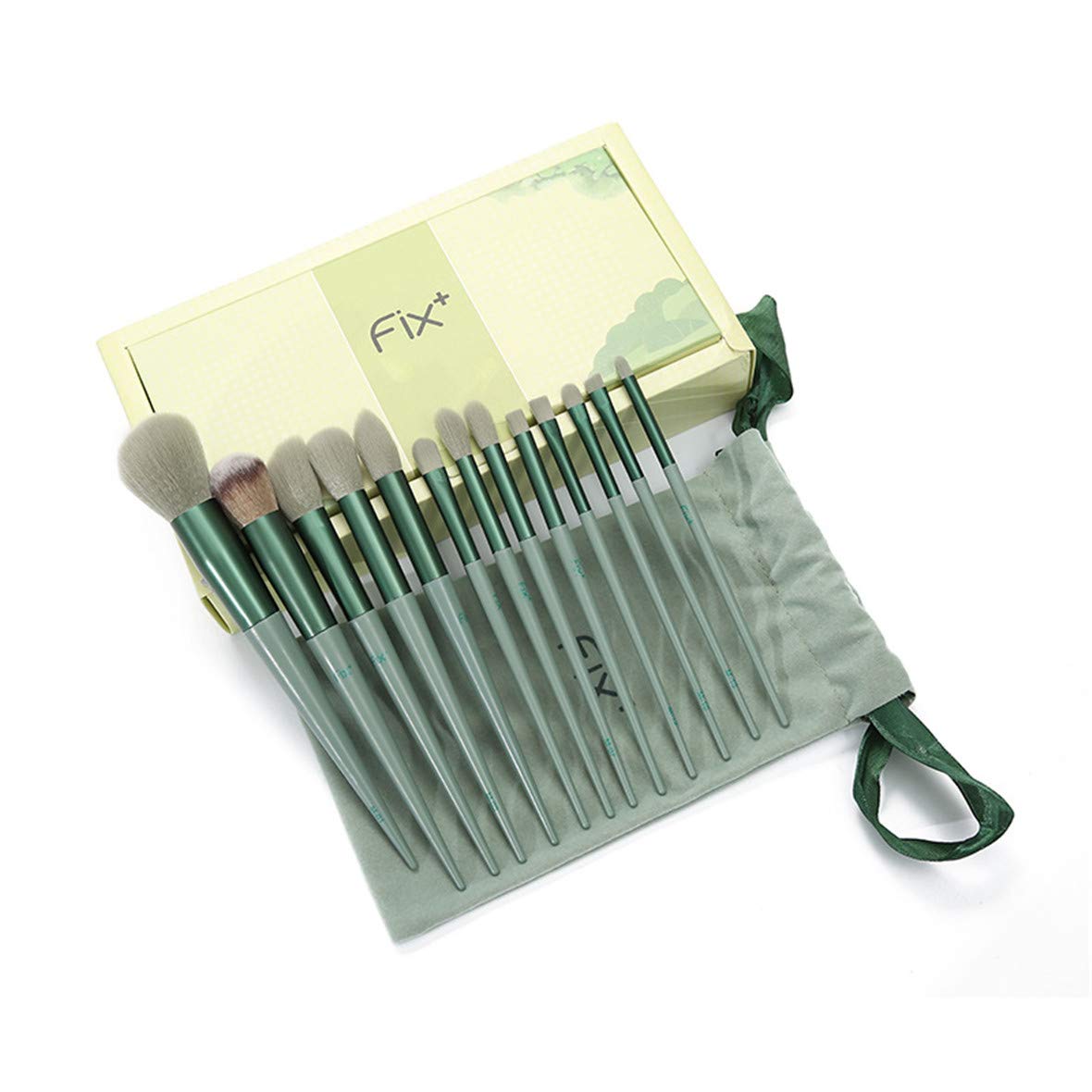 FIX -13 Pcs Makeup Brushes Sets Synthetic Foundation Blending Concealer Eye Shadow