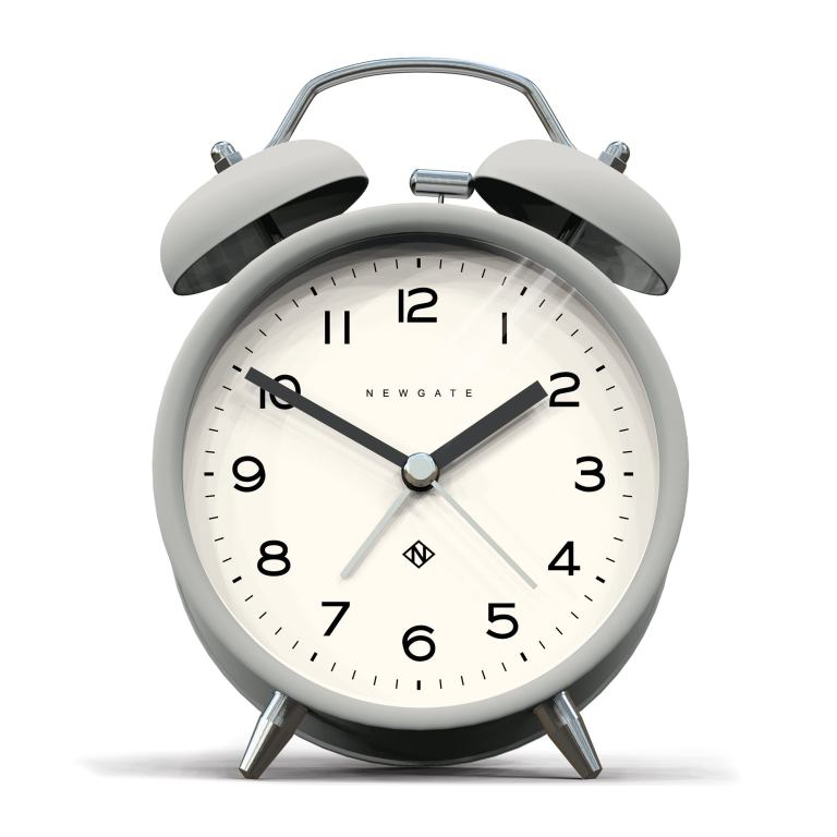 Newgate Charlie Bell Wall Clock Echo Matte Posh Grey