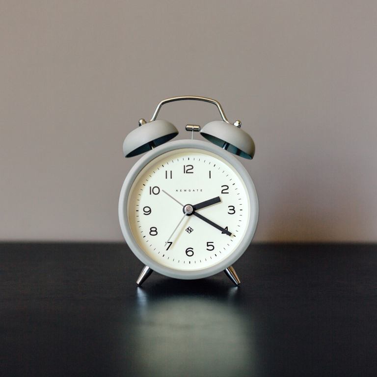 Newgate Charlie Bell Wall Clock Echo Matte Posh Grey