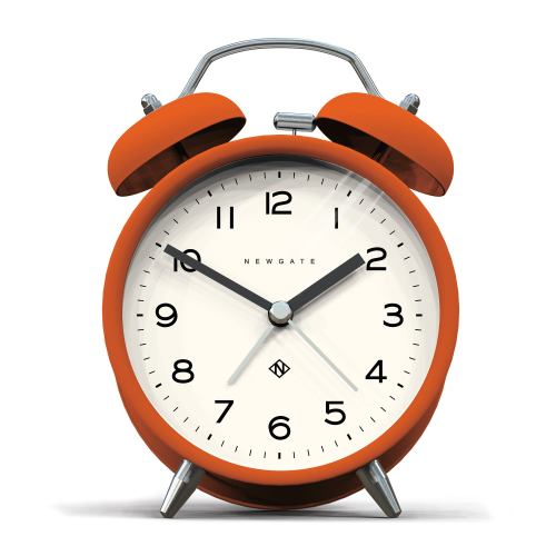 Newgate Charlie Bell Echo Matte Orange Clock Newgate Charlie Bell Echo Matte Orange Clock