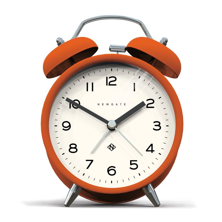 Newgate Charlie Bell Echo Matte Orange Clock Newgate Charlie Bell Echo Matte Orange Clock
