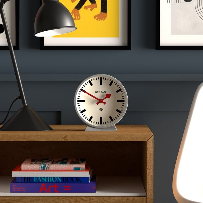 Newgate Railway Mantel Wall Clock Posh Grey