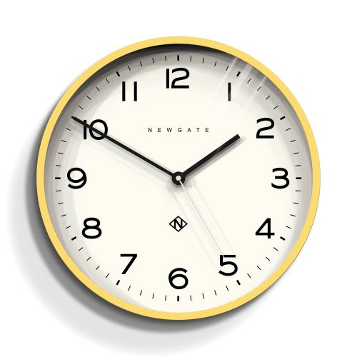 Newgate Number Three Echo Wall Clock Silicone Yellow
