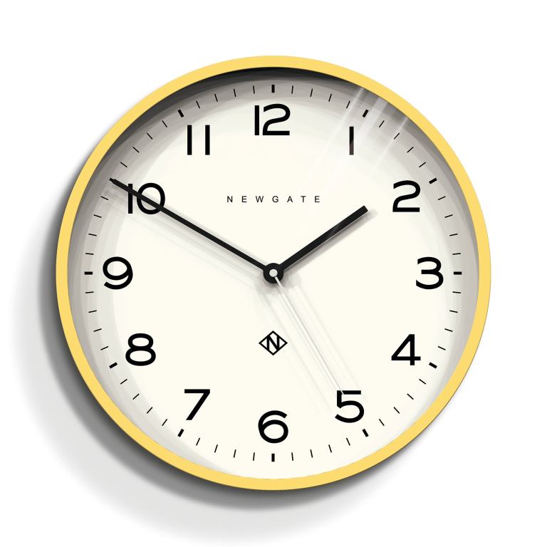 Newgate Number Three Echo Wall Clock Silicone Yellow Newgate Number Three Echo Wall Clock Silicone Yellow