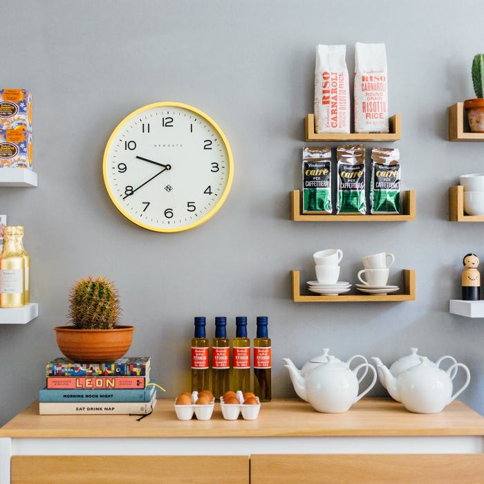 Newgate Number Three Echo Wall Clock Silicone Yellow Newgate Number Three Echo Wall Clock Silicone Yellow