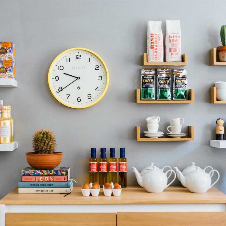 Newgate Number Three Echo Wall Clock Silicone Yellow Newgate Number Three Echo Wall Clock Silicone Yellow