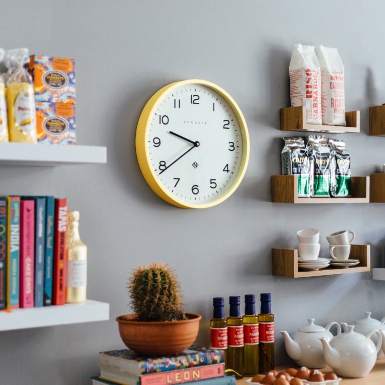 Newgate Number Three Echo Wall Clock Silicone Yellow Newgate Number Three Echo Wall Clock Silicone Yellow