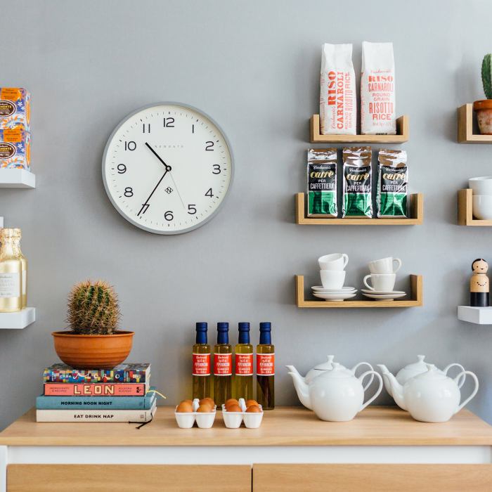 Newgate Number Three Echo Wall Clock Silicone Grey