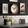 Newgate Railway Wall Clock Red