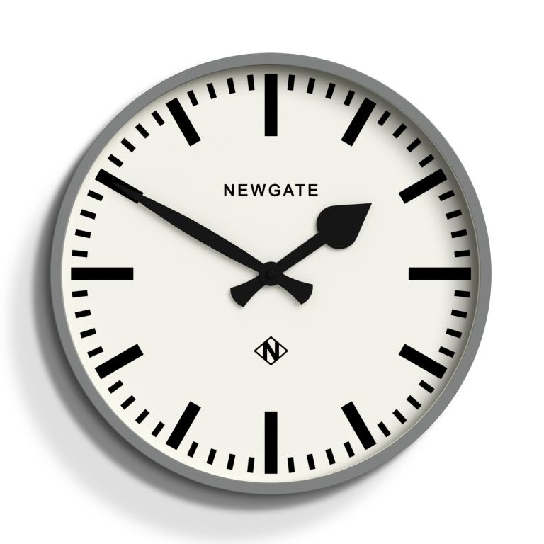 Newgate Railway Wall Clock Grey Newgate Railway Wall Clock Grey