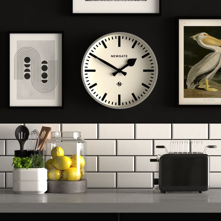 Newgate Railway Wall Clock Grey Newgate Railway Wall Clock Grey