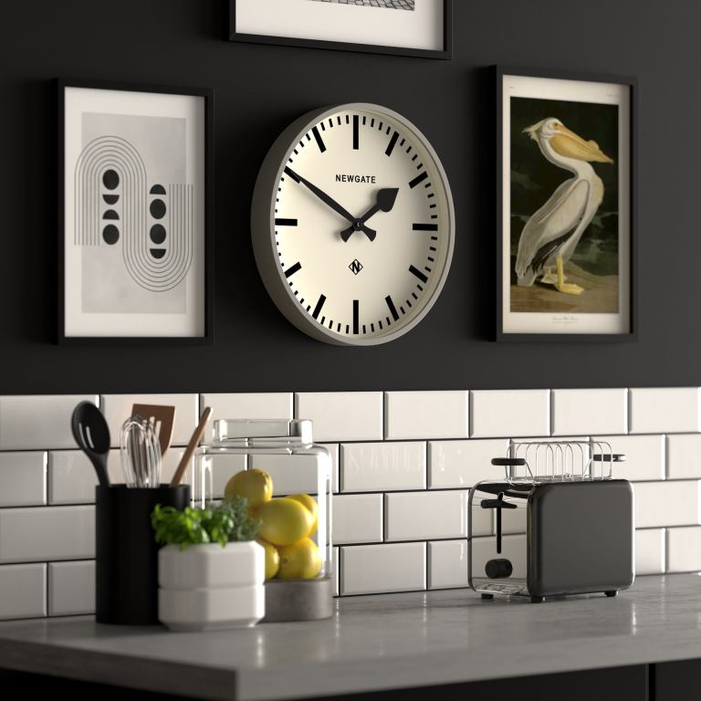 Newgate Railway Wall Clock Grey Newgate Railway Wall Clock Grey