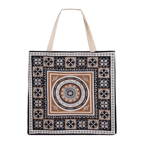 J Elliot Home Kasbah Cotton Tote Shopping Bag 40.5x43x10cm Black J Elliot Home Kasbah Cotton Tote Shopping Bag 40.5x43x10cm Black
