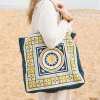 J Elliot Home Kasbah Cotton Tote Shopping Bag 40.5x43x10cm Blue J Elliot Home Kasbah Cotton Tote Shopping Bag 40.5x43x10cm Blue
