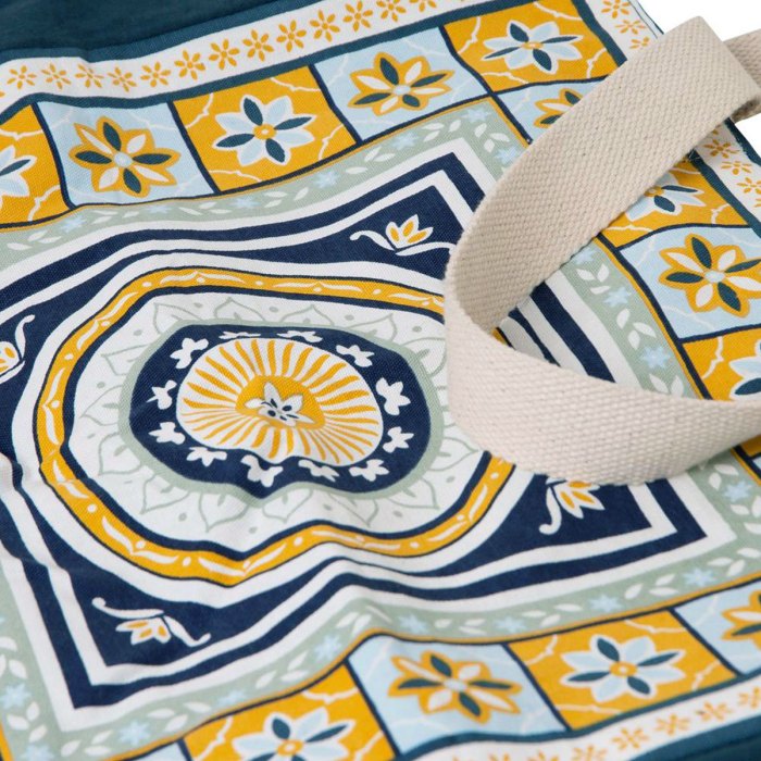 J Elliot Home Kasbah Cotton Tote Shopping Bag 40.5x43x10cm Blue J Elliot Home Kasbah Cotton Tote Shopping Bag 40.5x43x10cm Blue
