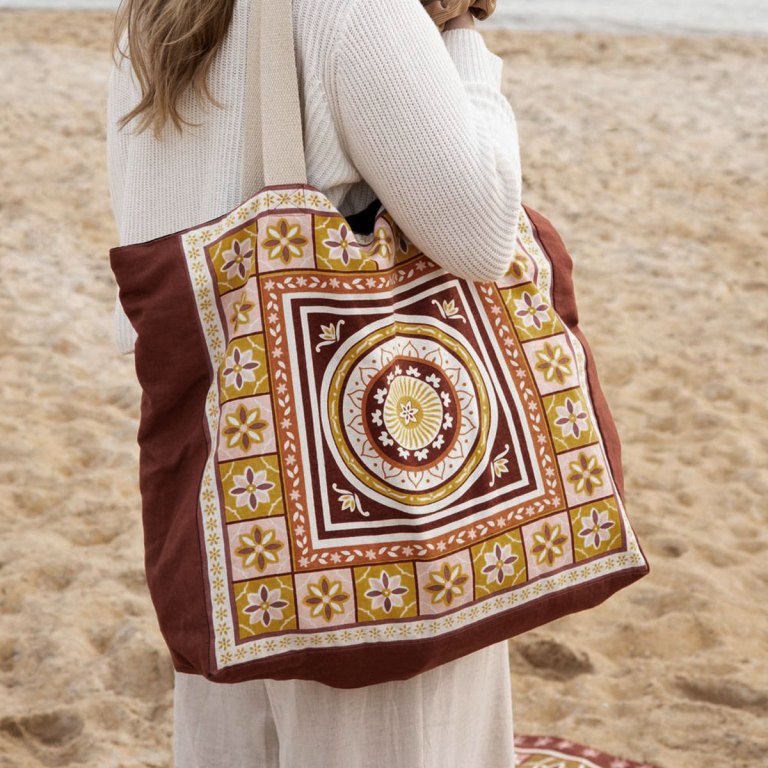 J Elliot Home Kasbah Cotton Tote Shopping Bag 40.5x43x10cm Pink J Elliot Home Kasbah Cotton Tote Shopping Bag 40.5x43x10cm Pink