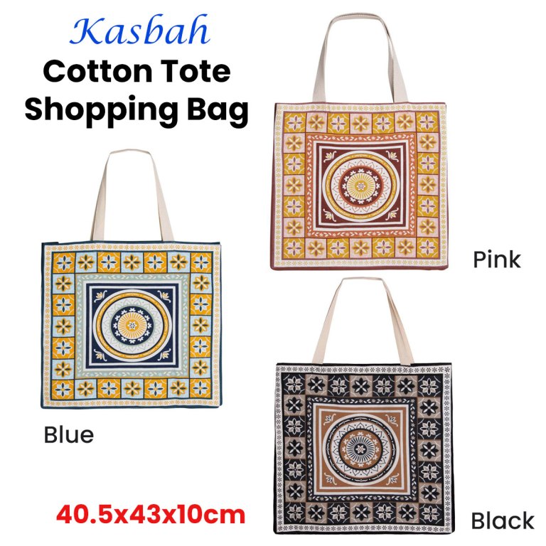 J Elliot Home Kasbah Cotton Tote Shopping Bag 40.5x43x10cm Pink J Elliot Home Kasbah Cotton Tote Shopping Bag 40.5x43x10cm Pink