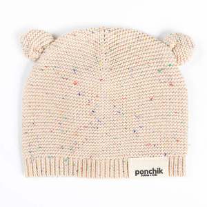 Ponchik Babies + Kids Bear Knitted Beanie Hat – Carmel – 3-12 Months