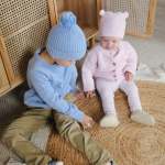 Ponchik Babies + Kids Bear Beanie Hat Warm Winter – Love – 3-12 Months