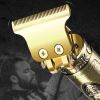 LCD Hair Clipper Barber Professional Electric Trimmer Shaver Beard Vintage – Gold