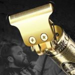 LCD Hair Clipper Barber Professional Electric Trimmer Shaver Beard Vintage – Gold