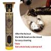 LCD Hair Clipper Barber Professional Electric Trimmer Shaver Beard Vintage – Gold
