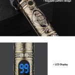 LCD Hair Clipper Barber Professional Electric Trimmer Shaver Beard Vintage – Gold