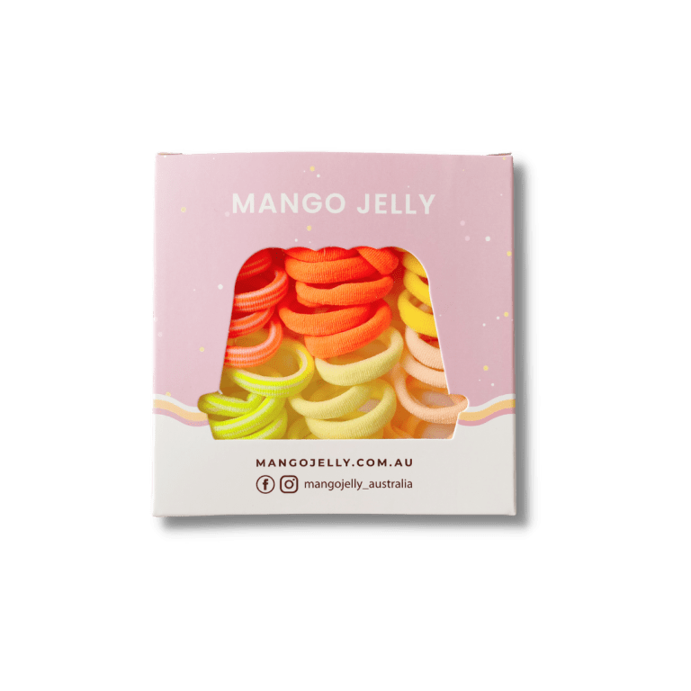 MANGO JELLY Metal Free Hair Ties (3cm) – CITRUS 36P – One Pack MANGO JELLY Metal Free Hair Ties (3cm) – CITRUS 36P – One Pack