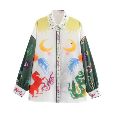 Women’s Hand-Painted Totem Shirt