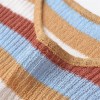 Candy Striped Knit Vest And Elastic Waist Straight Midi Skirt Set