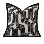 Black Geometric Cushion Cover
