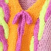 KEYANKETIAN Winter Handmade Sweater Boho Holiday wind Contrast Color Coarse Yarn Twist Knit Cardigans KEYANKETIAN Winter Handmade Sweater Boho Holiday wind Contrast Color Coarse Yarn Twist Knit Cardigans