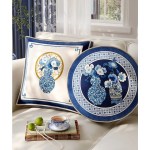 Blue Flora Antique Cushion Blue Flora Antique Cushion