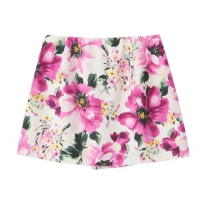 Pastel Flower Print Mini Skirt