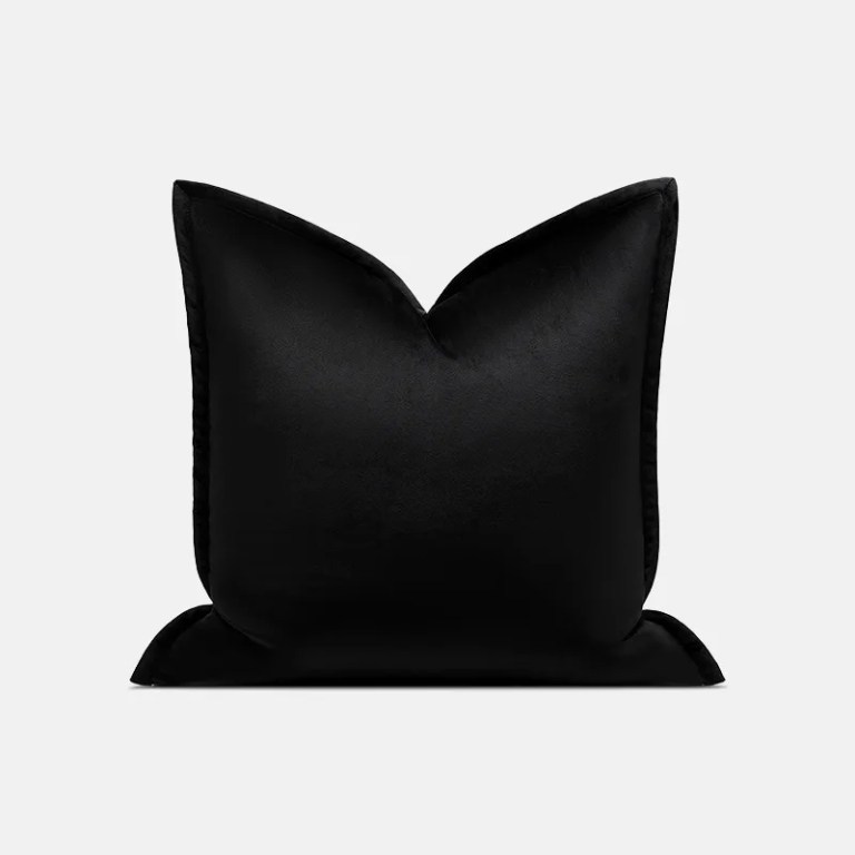 White, Black Geometric Patchwork Jacquard Cushion