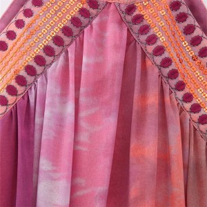 Tie-Dye Holiday A-Line Greacen Dress