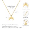 Collares Croissant Pendant Necklace Gold Plated Jewelry